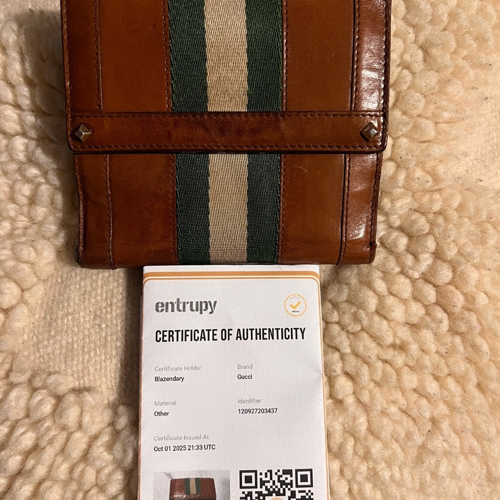 Gucci Sherry Line Brown Leather Wallet